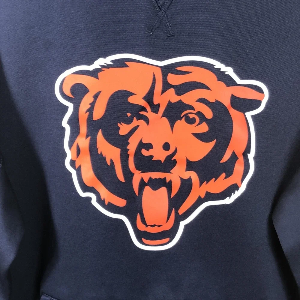 Chicago Bears Nike Dri-Fit NFL Team Apparel Pullover Hoodie Mens Sz S Navy